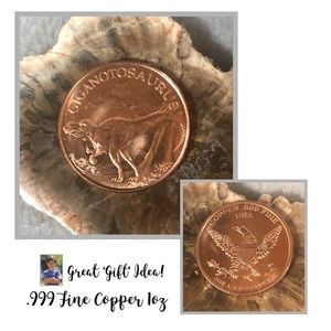 Copper Coin ~ Giganotosaurus ~ Dinosaur ~ .999 Fine USA ‘New’ Nice!